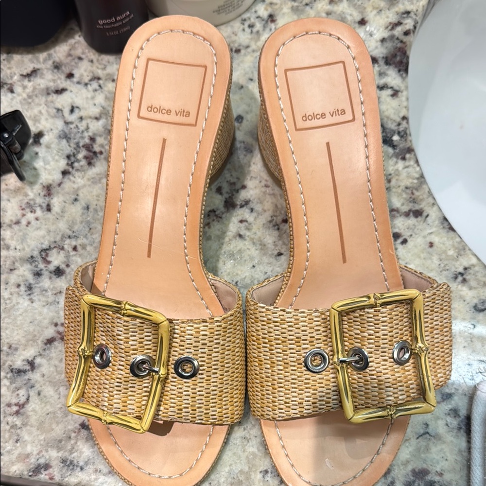 Dolce Vita Tan Bohemian Sandals with Woven Straps